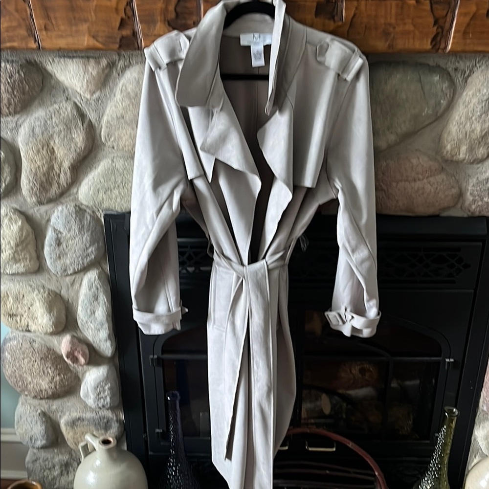 Elegant Cream Trench Coat